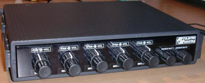 Příklad čelního panelu